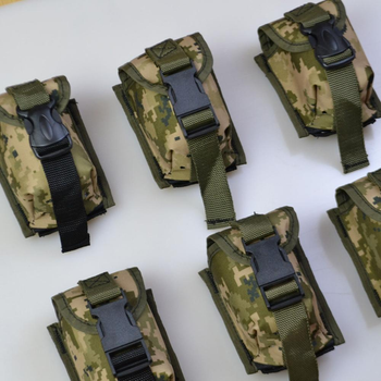 Якісний підсумок під гранату з кордури піксель MOLLE для TV-700 гранати KordMart (TL271195ws35232)