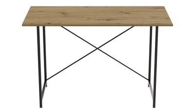 Стол письменный Line Лайт Ferrum-decor 750x1000x600 Черный металл ДСП Дуб Артизан 16 мм (LINE113)