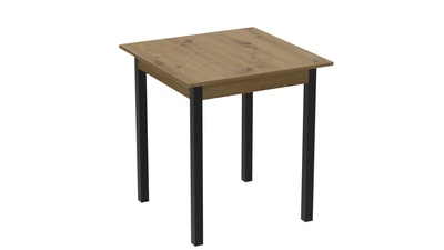 Стол кухонный Ferrum-decor Агата 75x70x70 Черный ДСП Дуб Артизан 16мм (AGA0013)