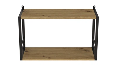Книжная полка универсальная Ferrum-decor Стим 1 38x63x26 черный ДСП Дуб Артизан 16мм (FRD-104087)