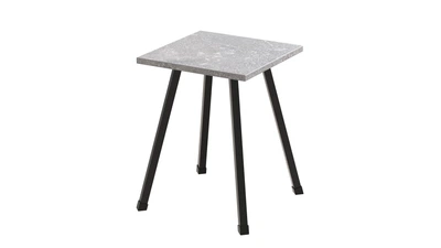 Табурет Ferrum-decor 430x320x320 Чорний метал ДСП Бетон 16 мм (TAB007)