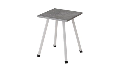 Табурет Ferrum-decor 430x320x320 Білий метал ДСП Бетон 16 мм (TAB014)