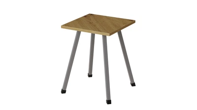 Табурет Ferrum-decor 430x320x320 Серый металл ДСП Дуб Артизан 16 мм (TAB020)