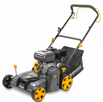 Бензиновый аэратор скарификатор для газона Powermat ST65 аэрация почвы и травы