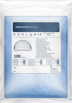 Шапочка одноразова Mercator Medical Opero для короткого волосся "кліп-берет" Біла 53 см 100 шт (00-00000193)