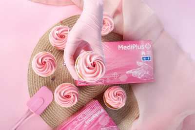 Рукавички нітрилові MediPlus PinkyPlus M Рожеві 100 шт (00-00000121)