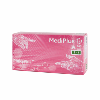 Рукавички нітрилові MediPlus PinkyPlus S Рожеві 100 шт (00-00000120)