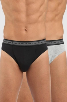 Труси сліп, 2 штуки DIM 56(3XL) Чорний-сірий (noir/gris p.) (94332)