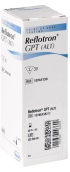 Тест-полоски Roche Diagnostics Reflotron Gpt для количественного определения глутамат-пируват-трансаминазы крови 30 шт (127052503249)