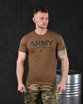 Тактична чоловіча футболка ARMY потовідвідна M коричнева (85612)