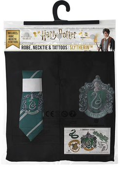Карнавальний костюм Rubies Harry Potter Slytherin Robe Necktie and Tattoos Kids Слизерин Xs 110 cм (4895205602748)