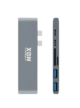 Док-станция XON SmartHub Pro 7 в 1 (HDMI, SD/TF, 2xType-C, 2xUSB3.0) Серый (UHCCP074300G 5191)