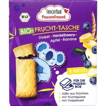 FruchtBar - органические батончики с черникой, яблоком и бананом 132 г