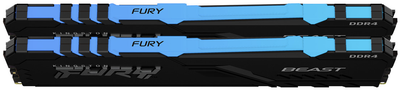 Оперативная память Kingston Fury DDR4-3733 32768MB PC4-29864 (Kit of 2x16384) Beast RGB Black (KF437C19BB1AK2/32)