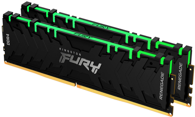 Оперативная память Kingston Fury DDR4-3200 32768MB PC4-25600 (Kit of 2x16384) Renegade RGB 2Rx8 Black (KF432C16RB1AK2/32)