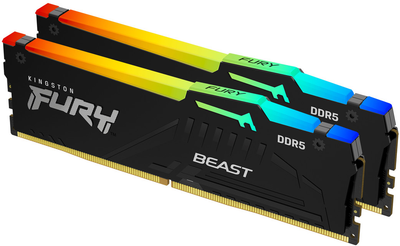 Оперативна пам'ять Kingston FURY DDR5-5200 32768MB PC5-41600 (Kit of 2x16384) Beast RGB AM5 Black (KF552C36BBEAK2-32)