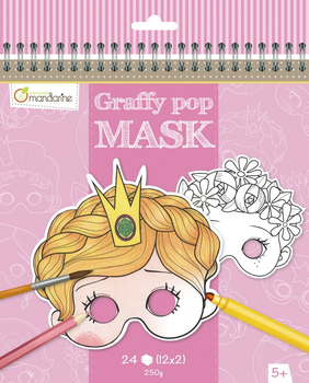 Maski do kolorowania Avenue Mandarine Graffy Pop Mask Girl 24 szt (3609510520212)