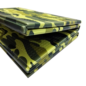 Мат для відпочинку Хакі Мілітарі 75*200 см товщина 10мм складний килимок-трансформер камуфляж каремат зелений (265)