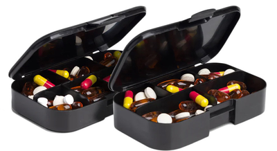 Таблетниця SmartShake Pill Box Organizer 2 Pack Black (25128)