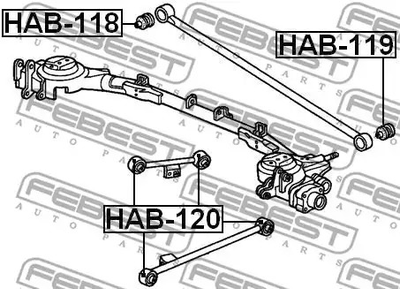 Сайлентблок задней продольной тяги Honda HR-V 99-, FEBEST (HAB120)