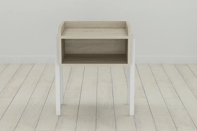 Тумба модульна Ferrum-decor Джузі 540x450x320 метал Білий ДСП Сонома 16 мм (DJU0011)