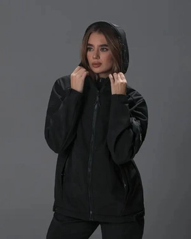 Куртка жіноча тактична Robokop 2.0 демісезон з капюшоном Чорна XS