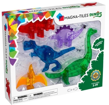 Klocki magnetyczne Magna Tiles Dinos 5 elementów (0850025176064)