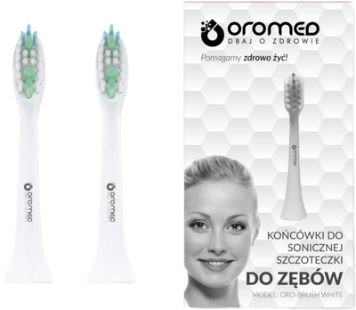 Насадки для електричної зубної щітки Oromed Oro-Brush 2 шт (SZC_KOŃ_BRUSH_W)