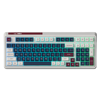 FL ESPORTS CMK98 SAM Metal Heart Wireless Kailh MX Cool Mint (CMK98SAM-3767) White/Blue