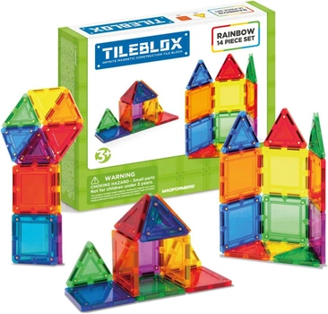 Klocki magnetyczne Tileblox Rainbow 14 elementów (8809465533984)
