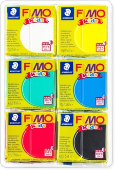 Zestaw glinki polimerowej Fimo Kids Colour Pack Basic 6 kolorów (4007817805176)
