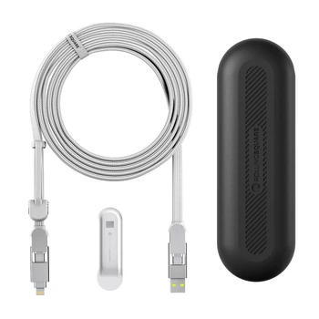 Кабель Rolling Square inCharge XL Glacier White 3m 6 в 1 USB-C/Lightning для швидкого заряджання 100W 0.08m Glacier White