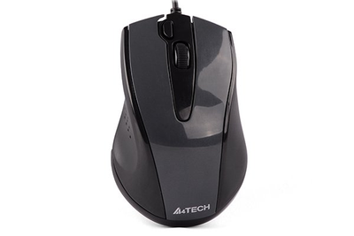 Мышь A4Tech N-500F-1 (Glossy Grey), мини, V-Track, 1200 DPI, USB, серая