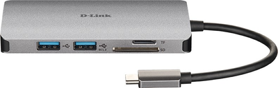 Hub USB D-Link DUB-M610 6-in-1 USB-C to HDMI/Card Reader/Power Delivery Silver
