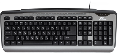 Клавіатура дротова Frime Classic Keyboard USB Black/Silver (FKBB0323)