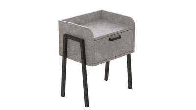 Тумба модульна Ferrum-decor Бетті 540x450x320 метал Чорний ДСП Бетон 16 мм (BET0007)