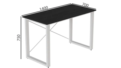 Письменный стол Ferrum-decor Драйв 750x1400x700 Белый металл ДСП Сосна Кембра 16 мм (DRA122)