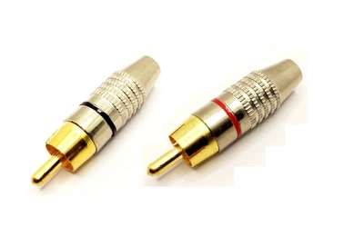 Разъемы Тюльпан RCA Avzhezh A0103 BK+RD (пара)