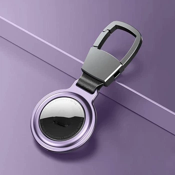Металлический чехол брелок для Apple Airtag фиолетовый (78071610)