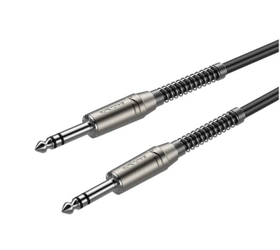 Балансний аудіо кабель Jack 6.3 stereo — Jack 6.3 stereo Roxtone SMJ-J200-L1 1м