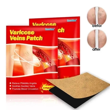 Пластырь от варикоза UKC Varicose Veins Medical Красный