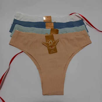 Женские трусы американки M однотонные 0716A - 4 шт.