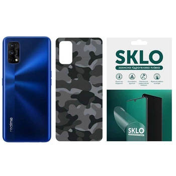 Защитная плёнка SKLO Back Camo на тыльную сторону для Realme 3 (Серый / Army Gray) (155119)