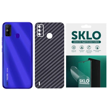 Защитная пленка SKLO Back Carbon на тыльную сторону для TECNO Spark 8C (Черный) (173691)