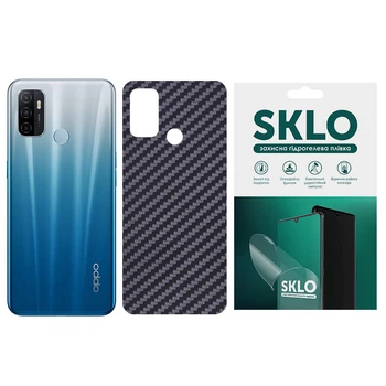 Защитная пленка SKLO Back Carbon на тыльную сторону для Oppo Reno 4 5G (Черный) (173168)