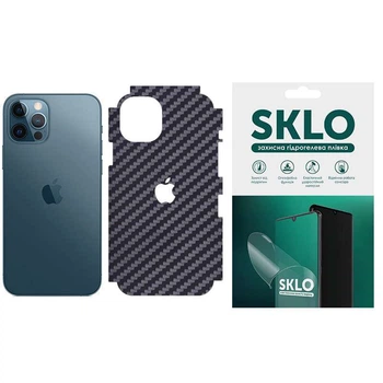 Защитная пленка SKLO Back Carbon на тыльную сторону и торце для Apple iPhone 13 Pro Max (6.7") (Черный) (144814)