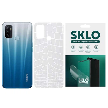 Защитная плёнка SKLO Back Transparent на тыльную сторону для Oppo A11 (Прозрачный / Croco) (161091)