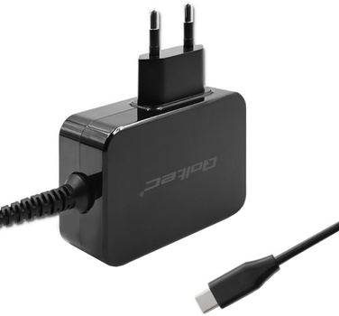 Мережевий зарядний пристрій Qoltec GaN Power Pro Charger USB-C 65W 5-20V 3-3.25A Black