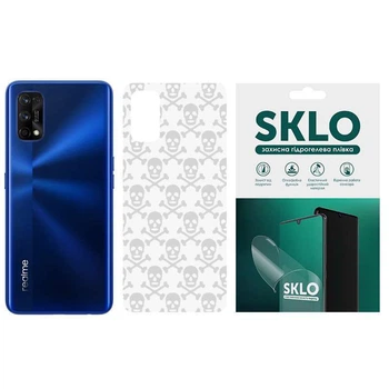 Защитная плёнка SKLO Back Transparent на тыльную сторону для Realme X3 SuperZoom (Прозрачный / Черепа) (155507)