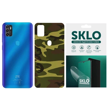 Защитная плёнка SKLO Back Camo на тыльную сторону для ZTE Blade A3 (2020) (Коричневый / Army Brown) (157835)
